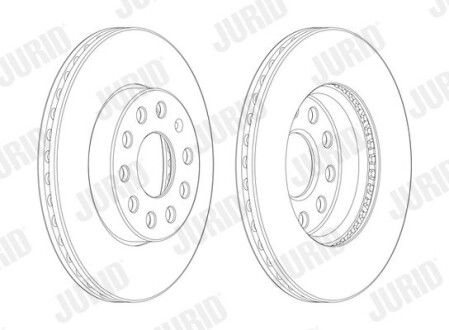 Гальмівний диск передній Audi A3 / Seat Leon / Skoda Octavia III / VW Golf VII Jurid 562990JC1