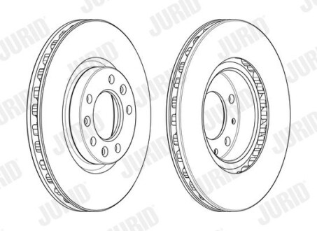 Тормозной диск передний Citroen Berlingo, C4 / Opel Combo / Peugeot Partner, Rifter Jurid 562991JC1