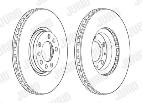 Гальмівний диск передній Peugeot 3008, 308, 508, Rifter / Citroen Berlingo, C4 / Opel Combo / DS Jurid 562994JC