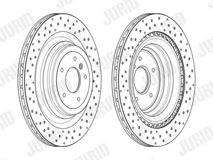 Гальмівний диск задній Mercedes M-Class (W166) ML Jurid 563017JC