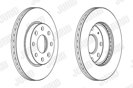 Гальмівний диск передній Daewoo Kalos, Nexia / Chevrolet Aveo, Spark / Opel Astra / Saab Jurid 563019JC