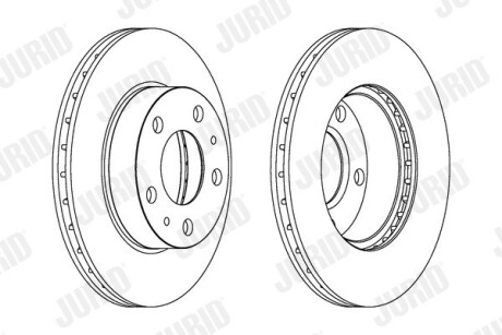 Гальмівний диск передній Citroen Jumper / Fiat Ducato / Peugeot Boxer Jurid 563021J