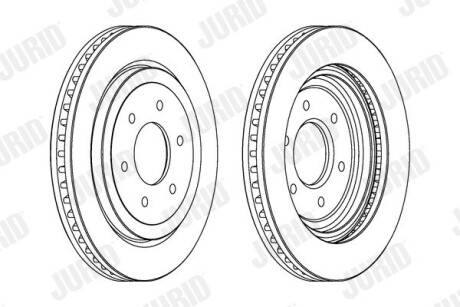 Тормозной диск передний Nissan NP300, Pathfinder III (2005->) Jurid 563024JC1