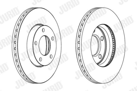 Гальмівний диск передній Mazda 3, 5 Jurid 563028JC