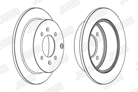 Гальмівний диск задній Hyundai Matrix, Sonata IV / KIA Magentis I Jurid 563042JC (фото 1)