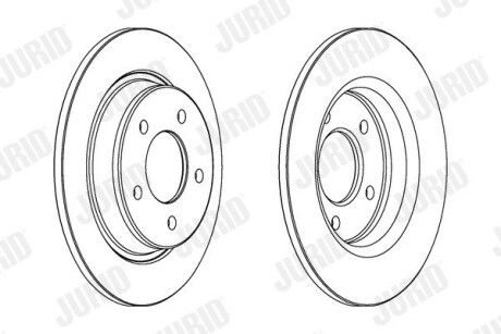 Гальмівний диск задній Mazda 3, 5 Jurid 563043JC