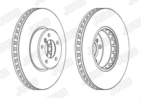 Тормозной диск передний BMW 5-Series, 6-Series Jurid 563045JC1