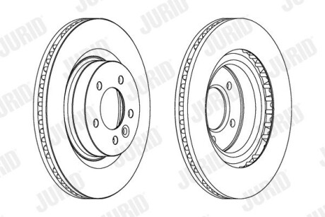 Гальмівний диск передній Land Rover Discovery, Range Rover Sport Jurid 563046JC1