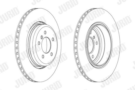 Гальмівний диск задній BMW 5-Series, 6-Series Jurid 563069JC