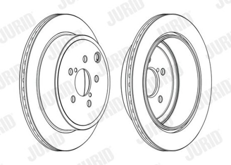 Гальмівний диск задній Subaru BRZ, Legacy V, Outback / Toyota GT 86 Jurid 563109JC