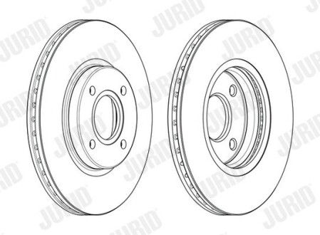 Тормозной диск передний FORD B-max, Fiesta, Transit Jurid 563115JC