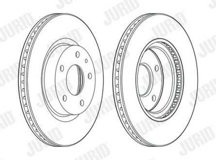 Гальмівний диск передній Mazda 3, CX-3 (2013->) Jurid 563119JC