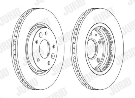 Тормозной диск передний Nissan Leaf, Qashqai, X-Trail / Renault Kadjar, Koleos Jurid 563120JC