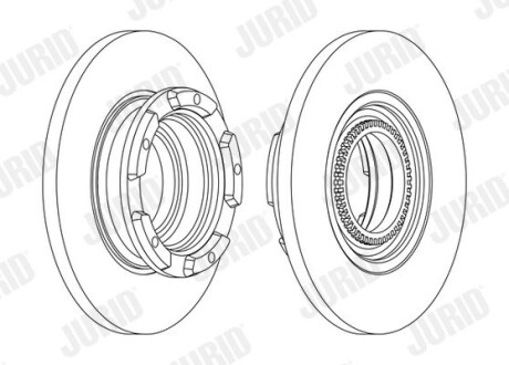 Гальмівний диск задній Ford Tourneo, Transit Jurid 563126J