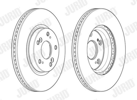 Гальмівний диск передній Honda Civic IX, X, HR-V Jurid 563127JC