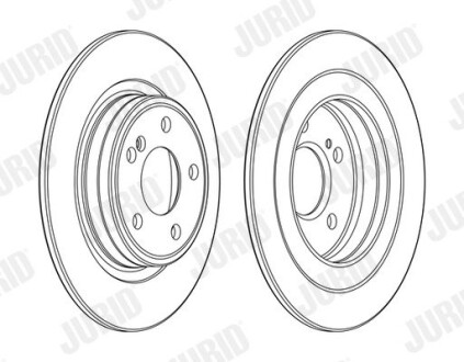 Тормозной диск задний Mercedes A-Class (W176), B-Class (W246, W242), CLA (X117, C117), GLA (X156) Jurid 563140JC