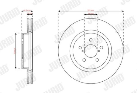 Тормозной диск передний SUBARU IMPREZA, XV (GT) Jurid 563624JC