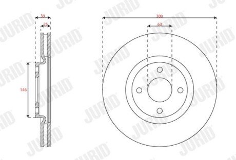 Гальмівний диск Jurid 563687JC