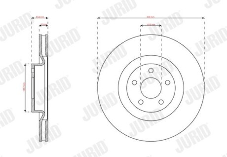 Тормозной диск передний FORD Focus, Kuga Jurid 563756JC