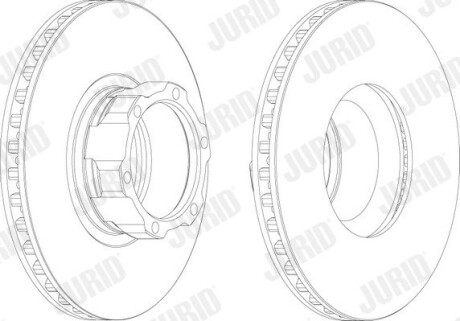 Тормозной диск передний Mercedes-Benz Vario 1996 - 2013 Jurid 567762J