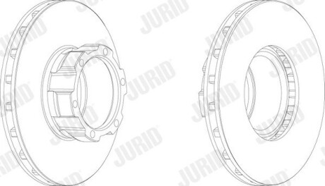 Гальмівний диск передній MERCEDES-BENZ Vario 1996- Jurid 567770J