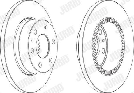 Гальмівний диск задній Iveco Daily IV, V, VI Jurid 569163J