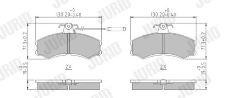 Гальмівні колодки передні ALFA ROMEO AR 6 / Citroen C25 / FIAT DUCATO / VW L 80 Jurid 571304J