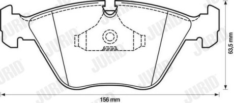 Гальмівні колодки передні BMW 3-Series, 5-Series, 7-Series, Z3, Z4 / Peugeot 605 Jurid 571355J