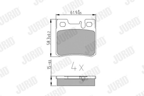 Тормозные колодки задние Mercedes 124, 190, C-Class,E-Class, SL, SLK Jurid 571435J