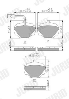 Гальмівні колодки задні Land Rover Discovery I. Range Rover I Jurid 571440J