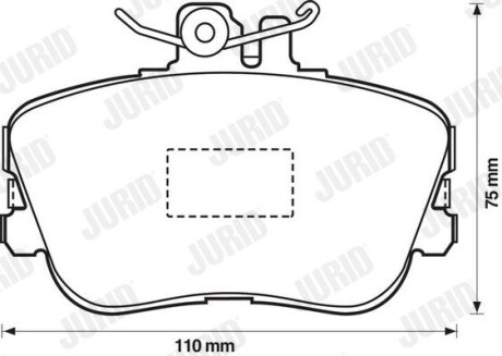 Тормозные колодки передние Mercedes C-Class Jurid 571828D