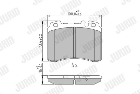 Гальмівні колодки передні Mercedes 124, E-Class (W124, S124, A124, C124) Jurid 571879J