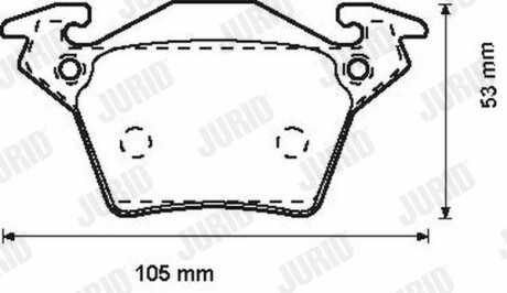 Гальмівні колодки задні Mercedes Vito (W638) Jurid 571947J