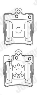 Тормозные колодки задние Mercedes C-Class, CLC-Class, CLK, E-Class, SLK Jurid 571988J