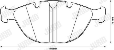 Гальмівні колодки передні BMW X5 (E53) Jurid 571993J