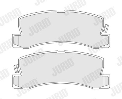 Гальмівні колодки задні Toyota Avensis, Camry, Carina / Lexus ES, RX / VW Transporter / Opel Corsa Jurid 572188J