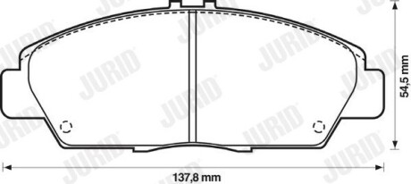 Тормозные колодки передние Honda Accord IV, V, Prelude III Jurid 572350J