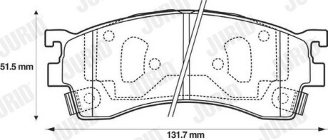 Гальмівні колодки передні Mazda 323, 626, MX-6, Premacy, Xedos 6 Jurid 572434J