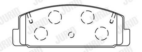 Гальмівні колодки задні Mazda 323, 6, 626, Premacy, RX-7 Jurid 572490J