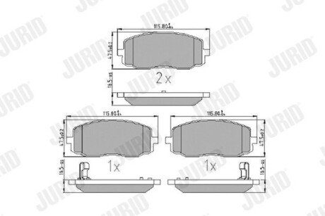 Гальмівні колодки передні Hyundai i10 / KIA Picanto Jurid 572526J