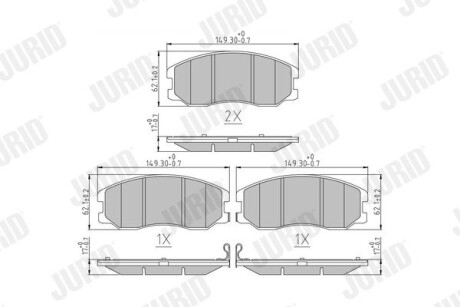 Тормозные колодки передние Chevrolet Captiva / Opel Antara Jurid 572570J