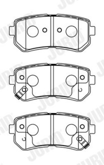 Гальмівні колодки задні Hyuidai i20, i30, ix20, ix35, Tucson / KIA Sportage II, III Jurid 572604J