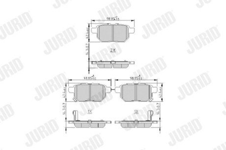 Колодки тормозные дисковые Jurid 572632J