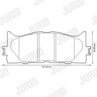 Гальмівні колодки передні Toyota Camry, Avalon / Lexus ES Jurid 572651J (фото 1)