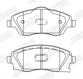 Гальмівні колодки передні Opel Combo, Corsa, Meriva, Tigra Jurid 573011J