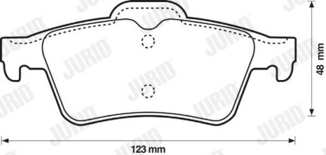 Гальмівні колодки задні Ford Focus, Transit, Connect / Nissan Primera / Renault Espace, Laguna / Jag Jurid 573018J