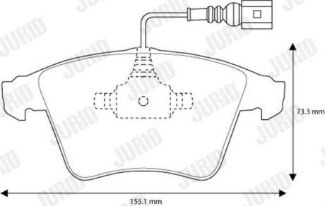 Гальмівні колодки передні VW Transporter V, Multivan V Jurid 573160J