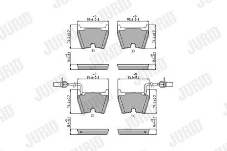 Тормозные колодки Jurid 573195J