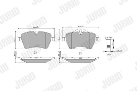 Гальмівні колодки передні Mini Cooper S, Countryman, Paceman Jurid 573234J (фото 1)