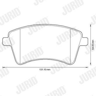 Гальмівні колодки передні Renault Kangoo / Mercedes Citan Jurid 573284J